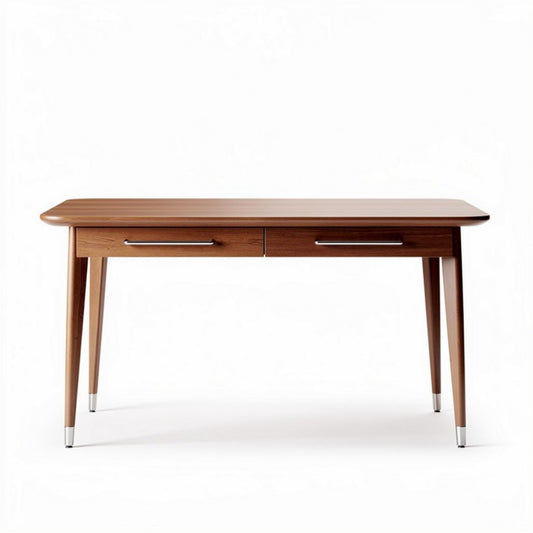Eikenhouten bureau met laden 120 x 60 x 75cm bruin